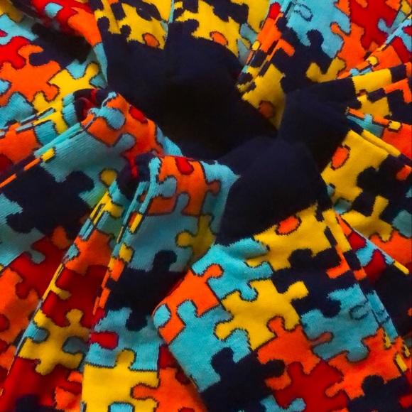 Autism Awareness Puzzle Socks - Picture 2 of 2